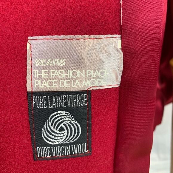 FUSHIA Red Virgin Wool Jacket with scarf - Picture 9 of 14